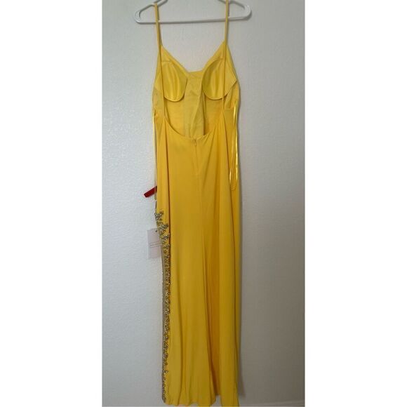 Mac  Duggal Rhinestone Encrusted Side Slit Cami Bodycon Gown NEW - Picture 7 of 9